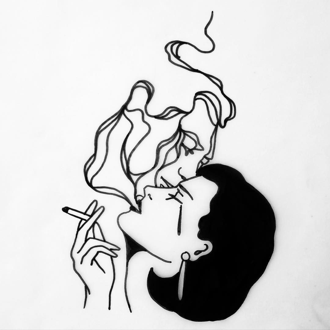 Bocetos de cigarrillos de tatuaje
