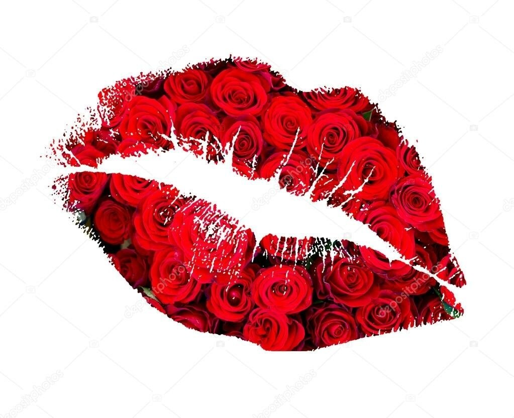 Flores con un beso