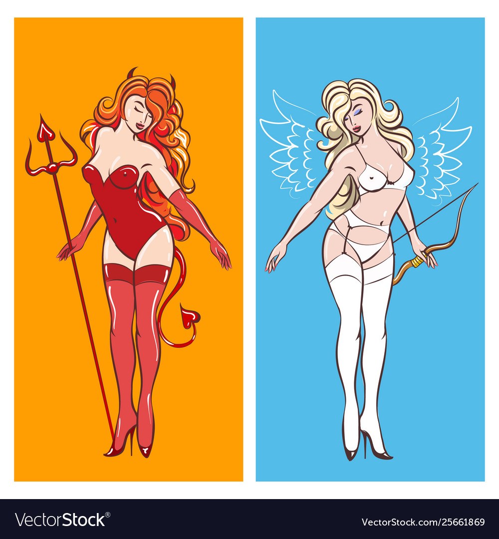Lencería de diablo y ángel