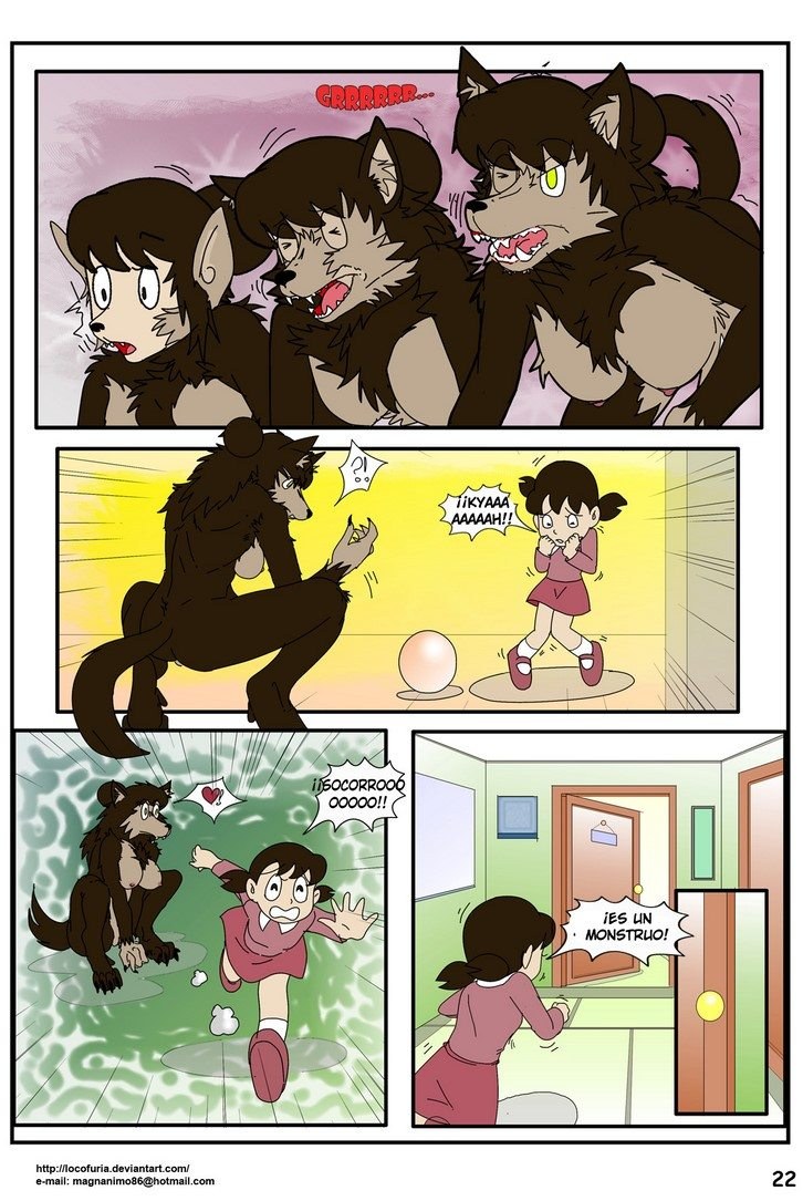 Comic de transformación de hombres lobo