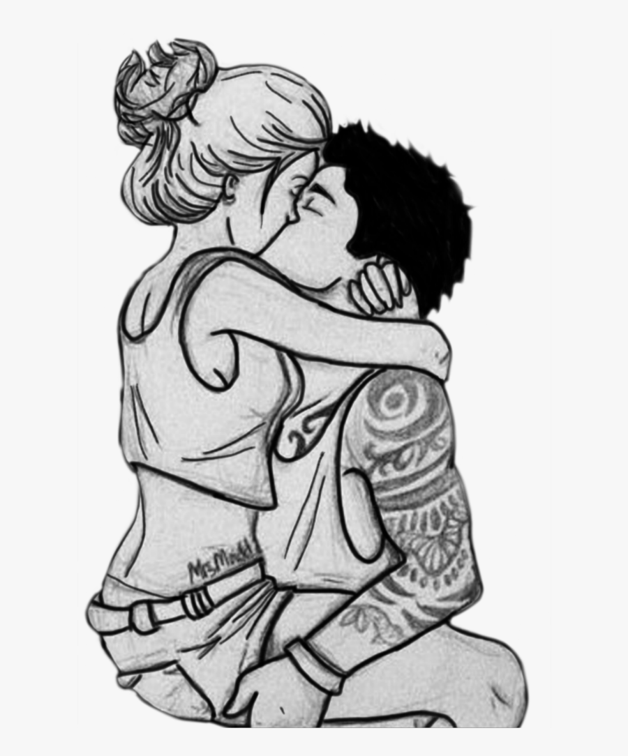 Dibujo de una pareja enamorada