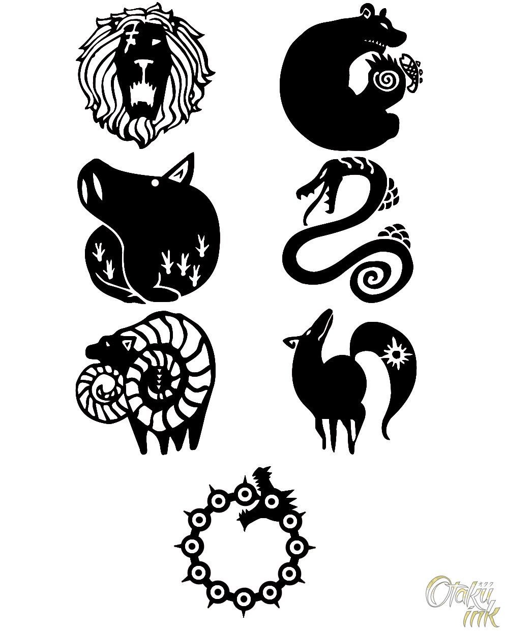 Siete pecados mortales tatto de meliodas