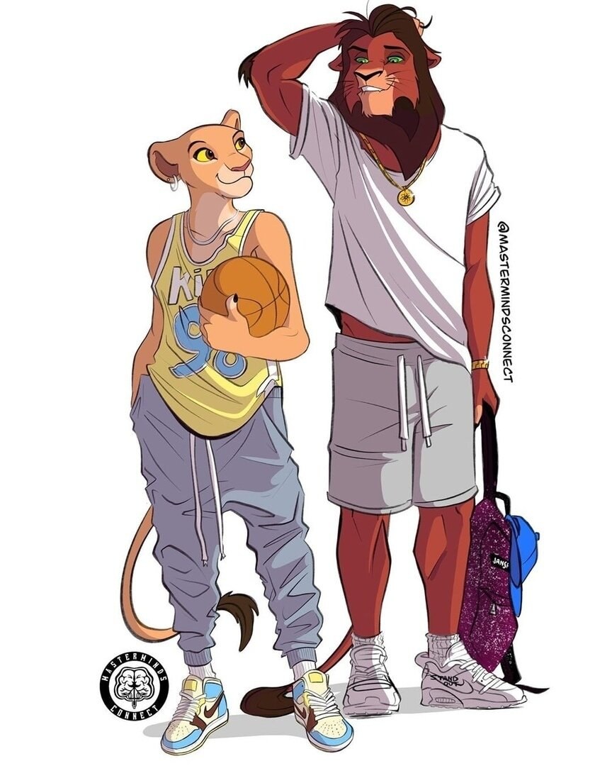 Humanización de los héroes rey Leo