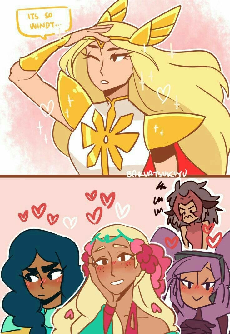 Adora con cabello tímido suelto