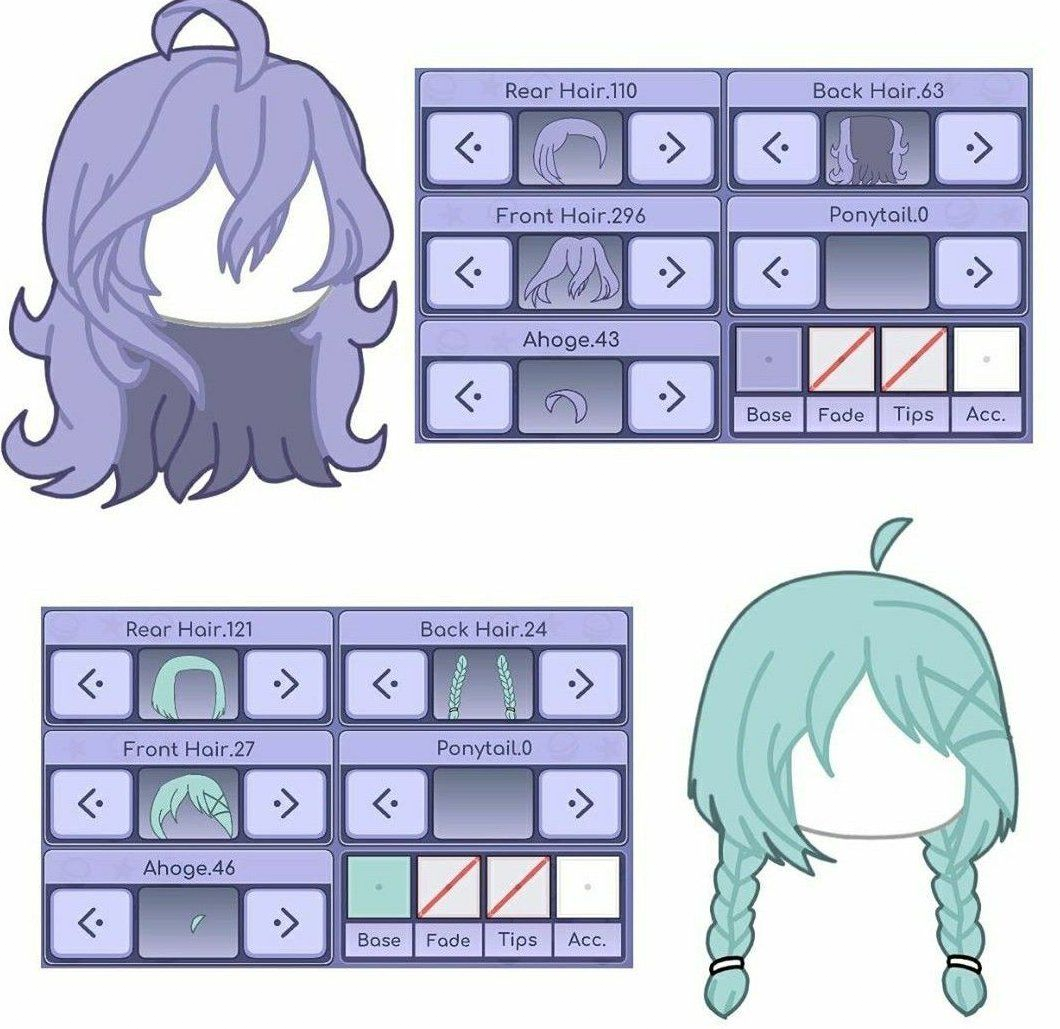 Cabello para os gacha life chico