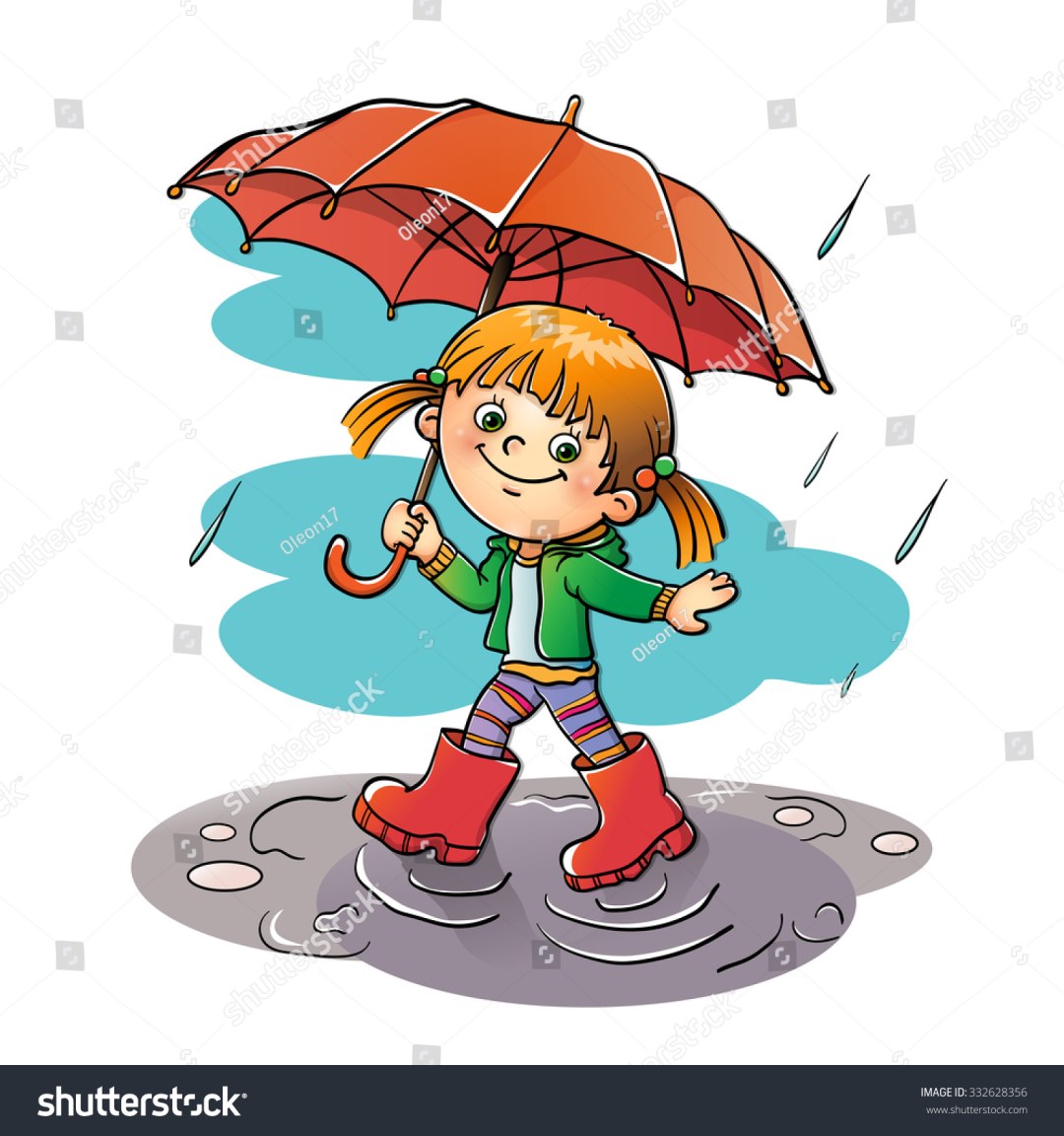 Niño y niña bajo la lluvia sin paraguas