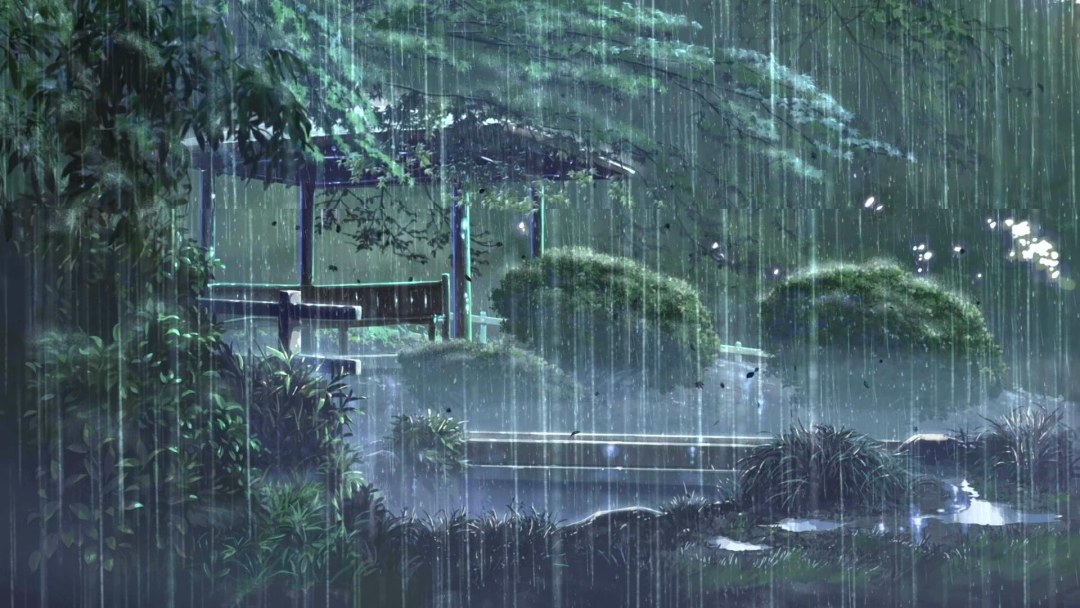 Jardín de palabras elegantes lluvia de la ciudad