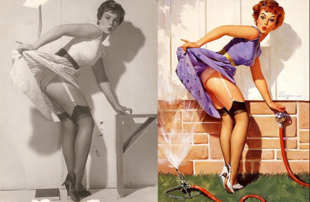 Gil Elvgren Girl en la cocina