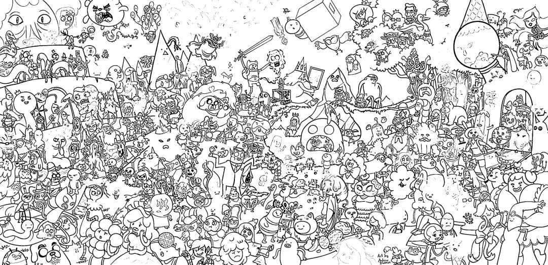 Colorear muchos personajes