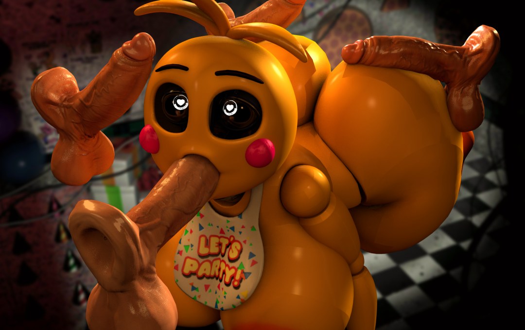 Chika fnaf con un miembro enorme
