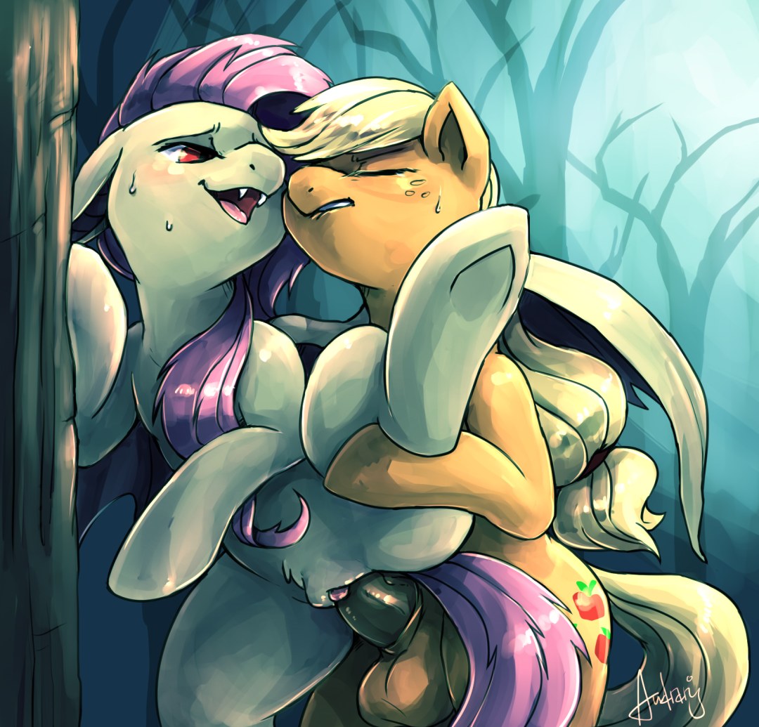 Applejack y Fluttershy Sexo
