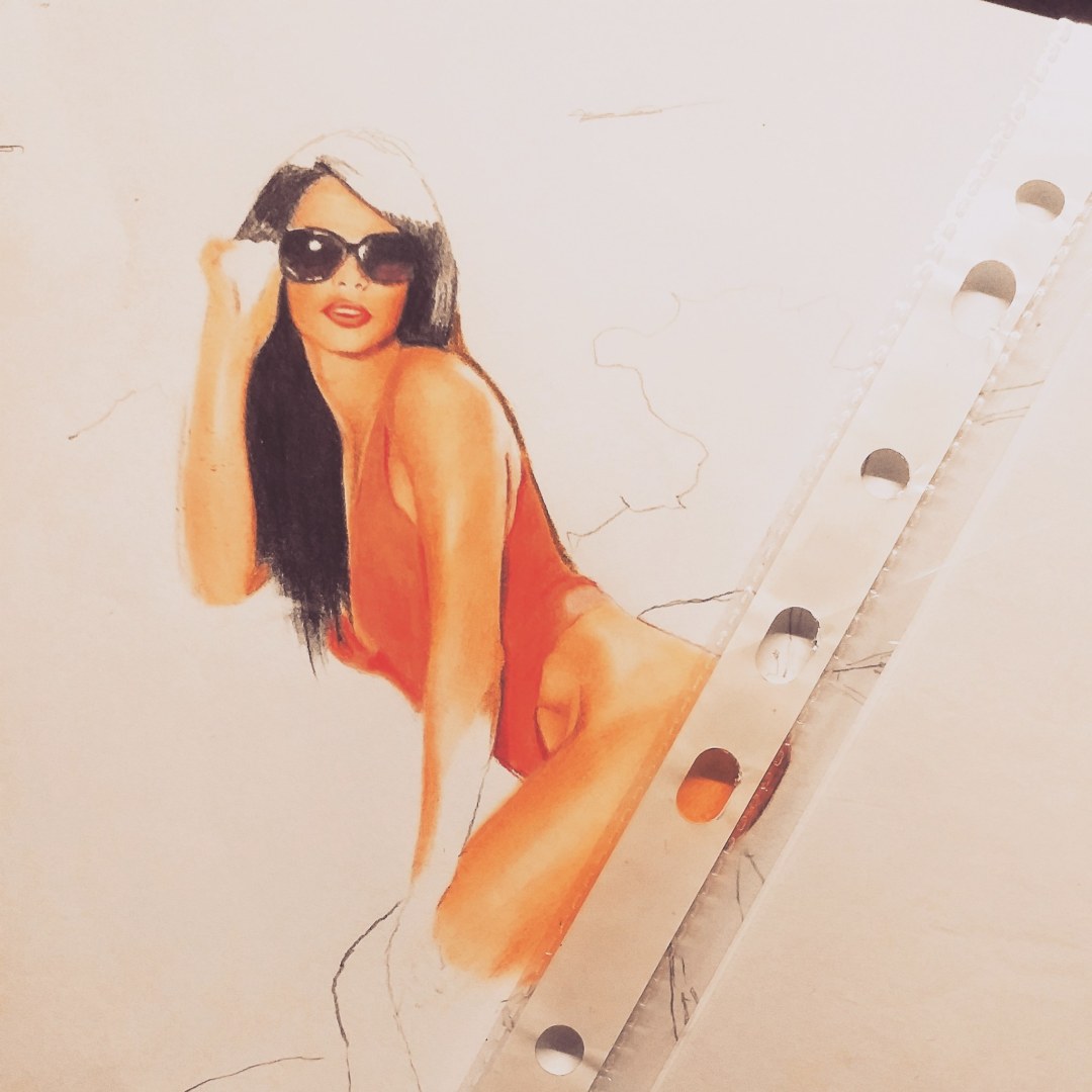 Dibujos de chicas con lápices de colores chupachups