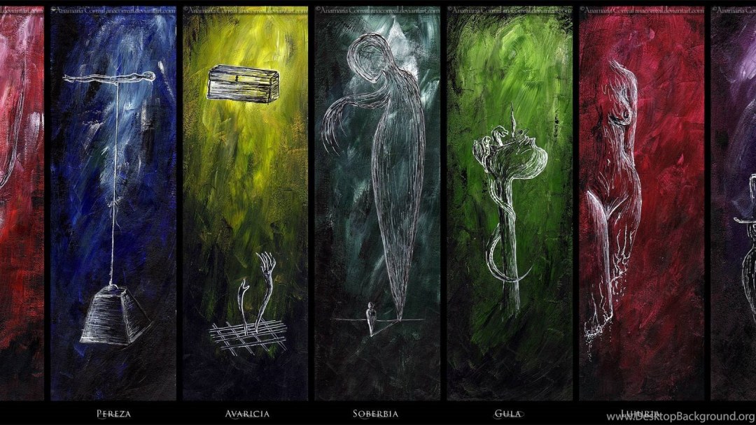 Siete pecados mortales arte bíblico