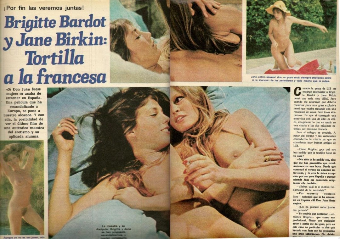 Jane Birkin y Bridget Bardo desnudo