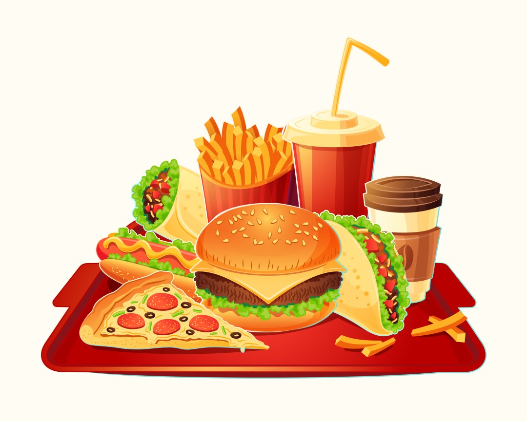 Comida rápida vectorial