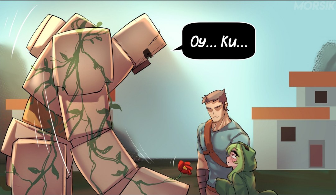 Minecraft Comics sobre Steve