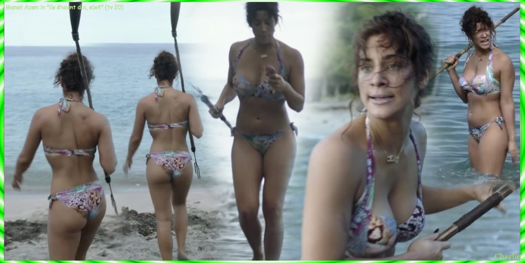 Manon Azem en un traje de baño