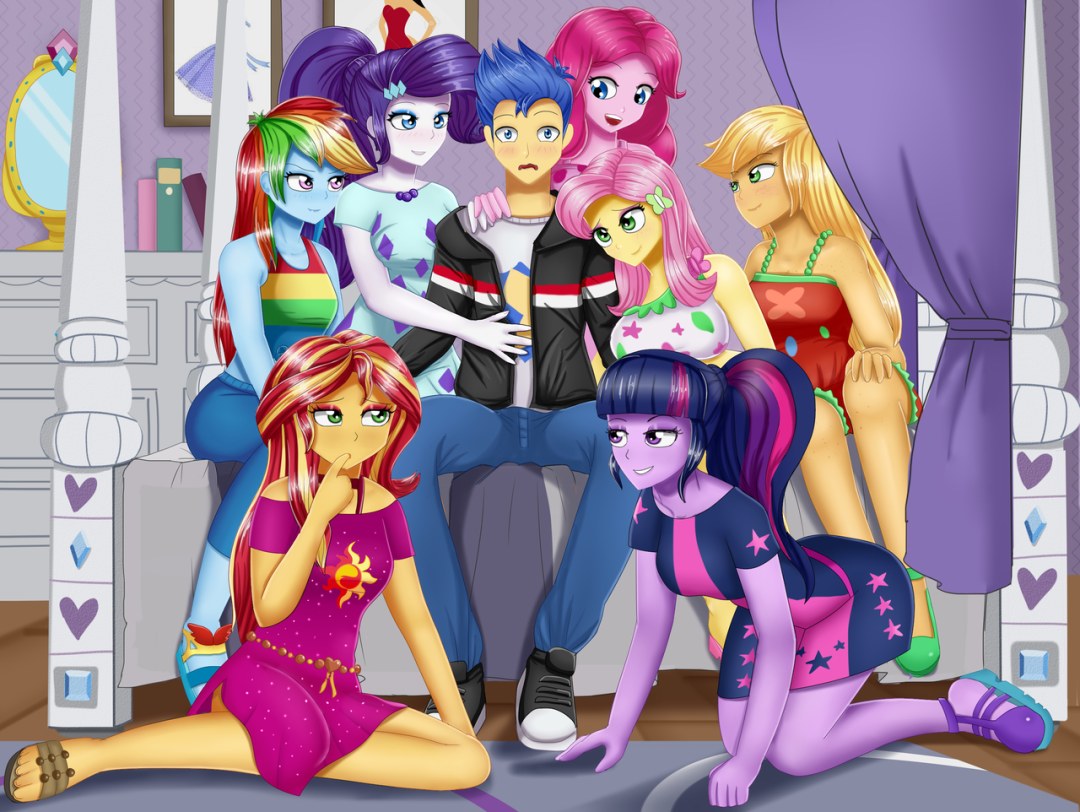 Fluttershy y Flash Sentry