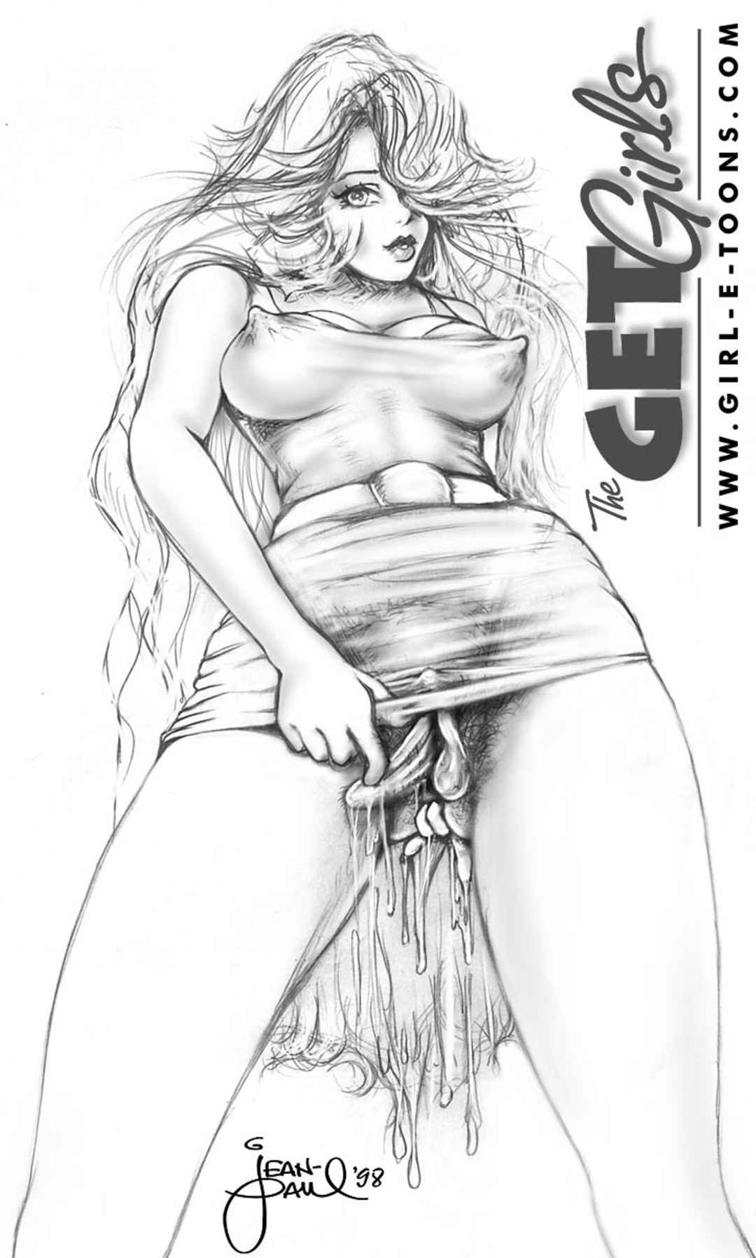 Hermosos dibujos animados desnudos