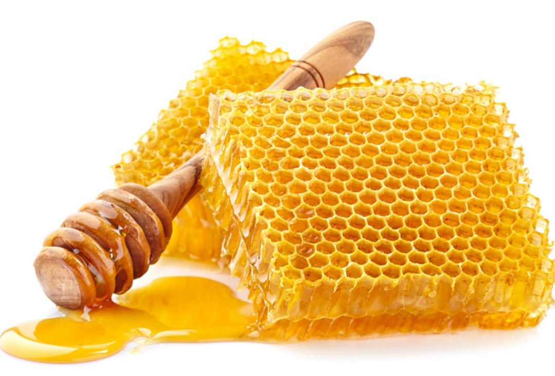 Jabón miel abeja de fondo blanco