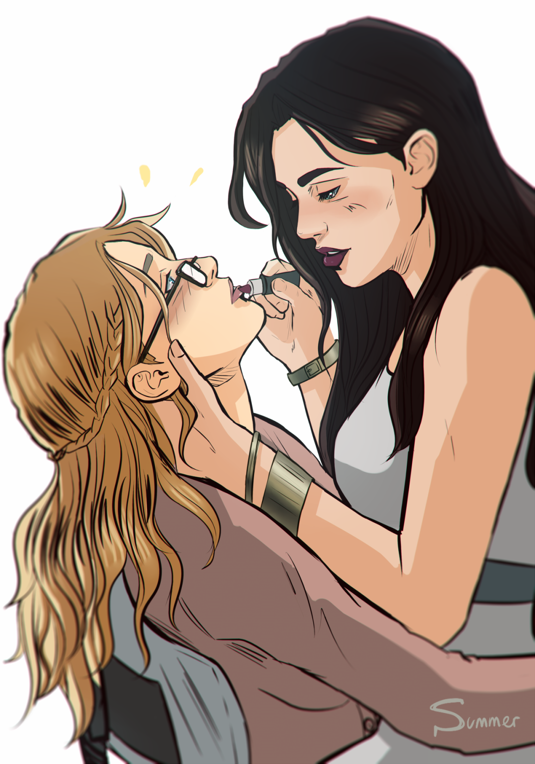 Pareja lesbiana en Instagram