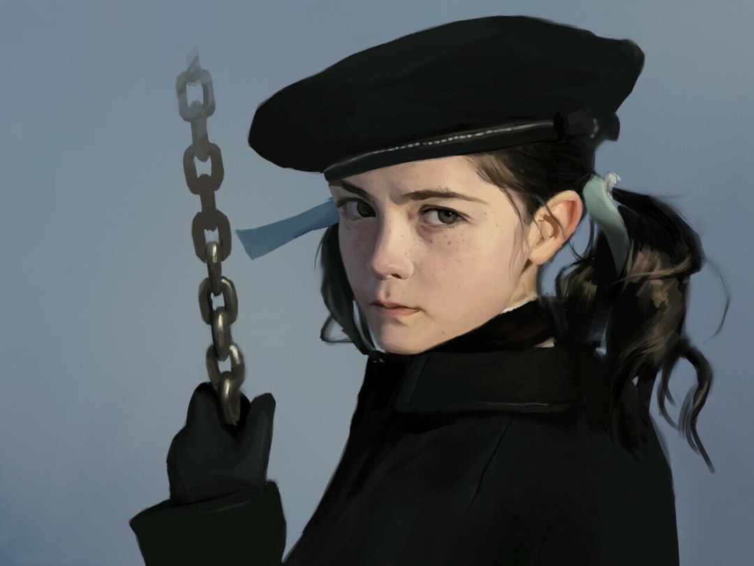 Chicas de anime sobre un fondo oscuro