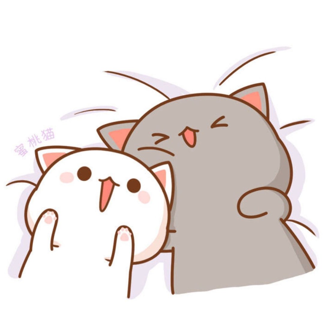 Kawaii gatos una pareja