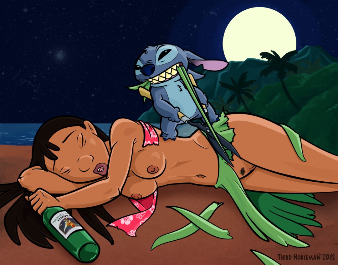 Stich desnudo con pechos grandes