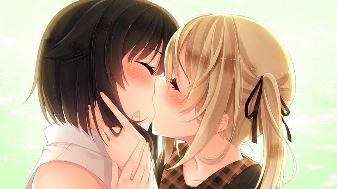 Anime yuri beso