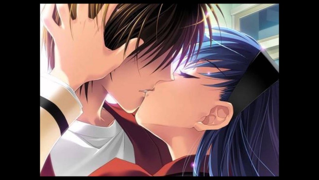 Besar en los labios del anime