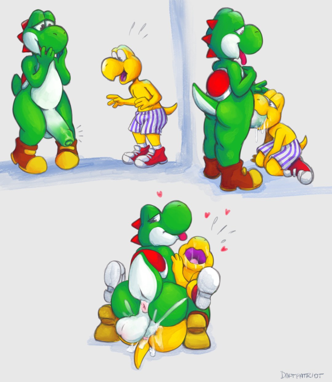 Hentai Mario Yoshis x Koopa Troopa