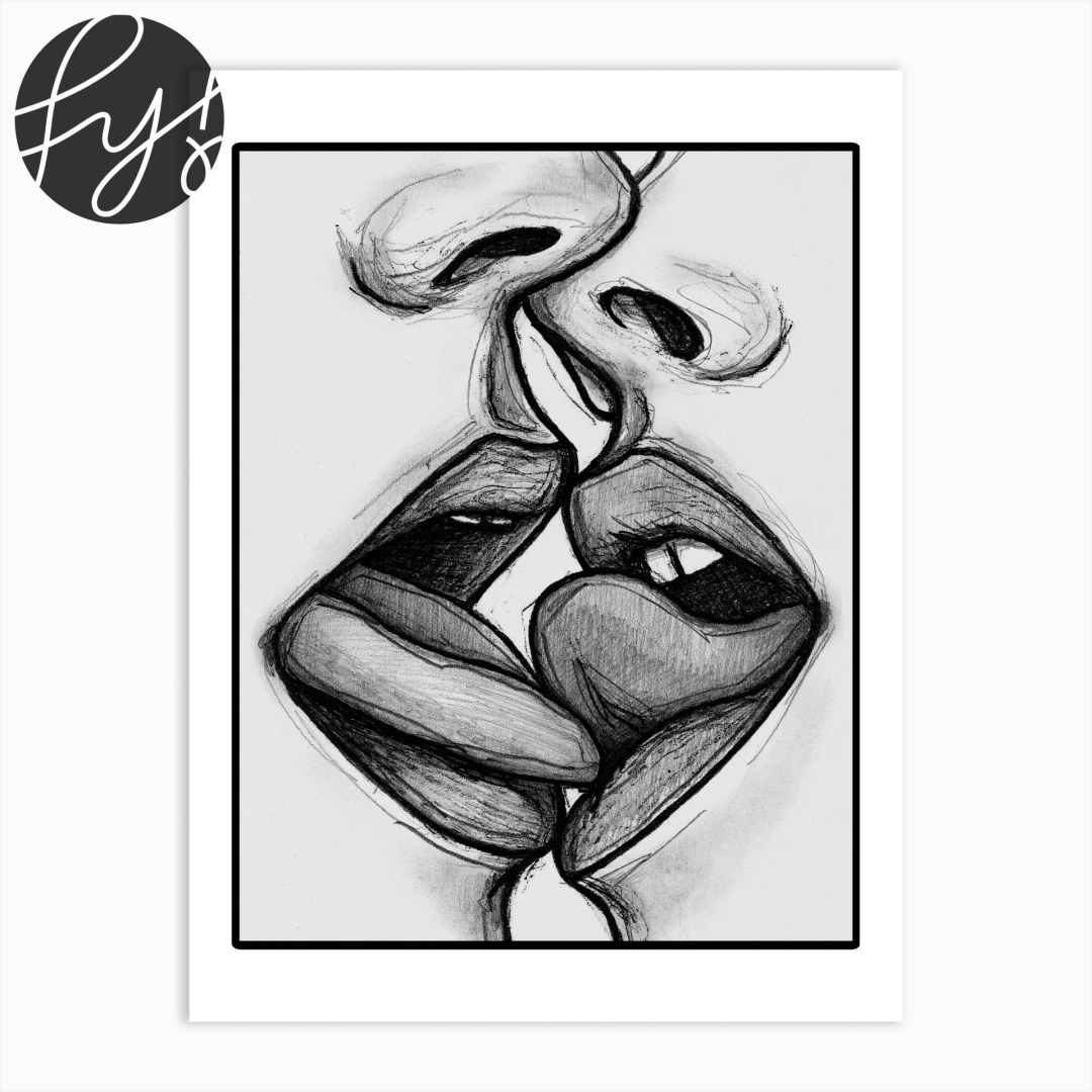 Beso de dibujo