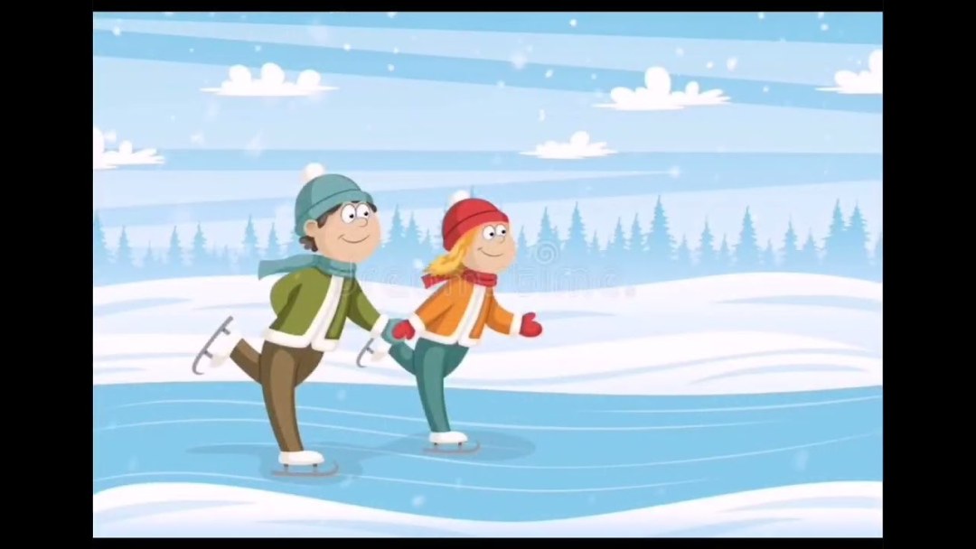 Niños en el vector de hielo