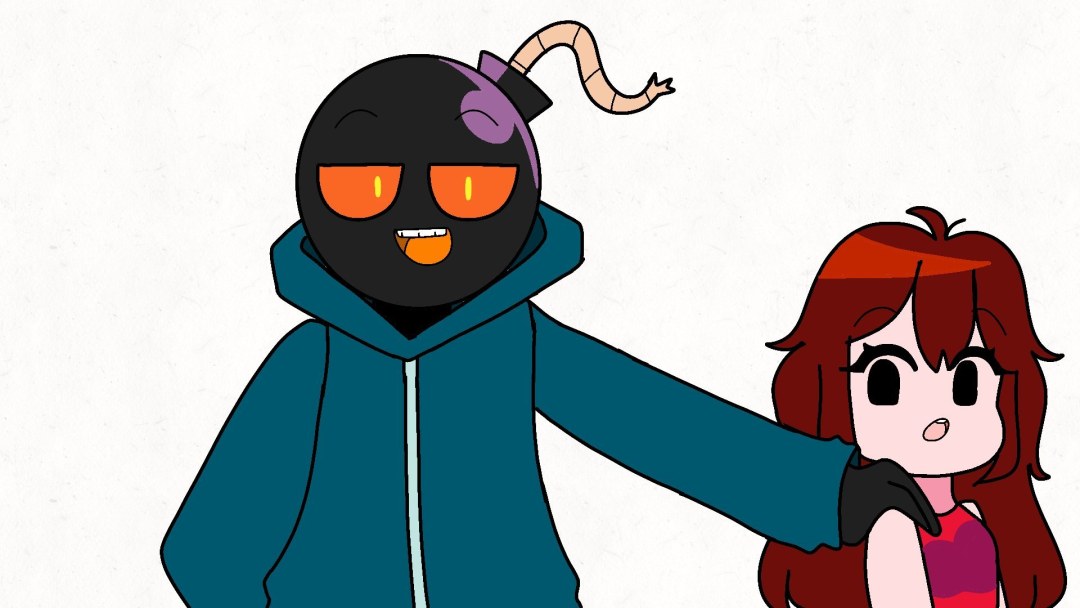 Abrazos con un niño dibujos animados