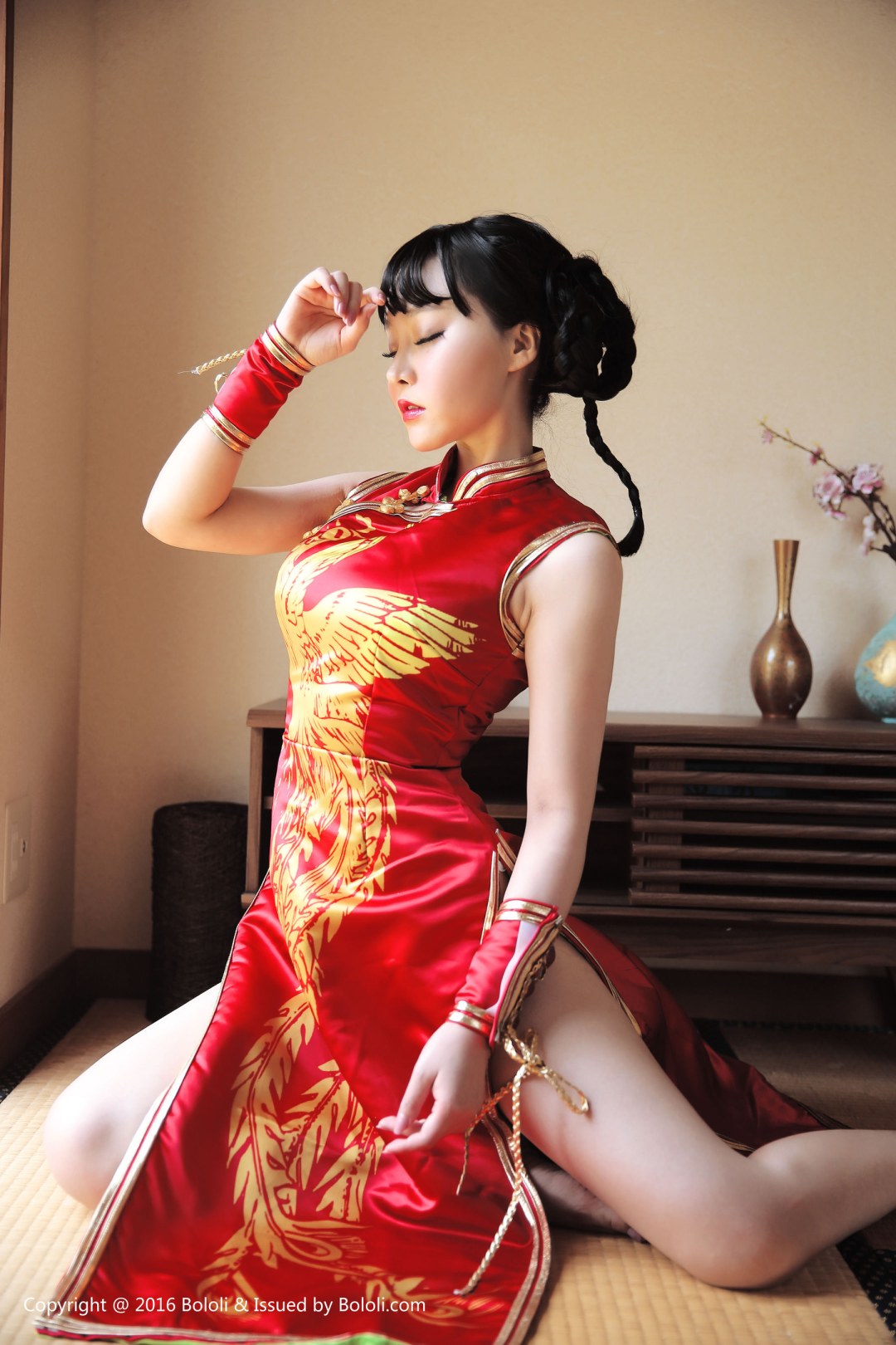 Cosplay con cypah roja