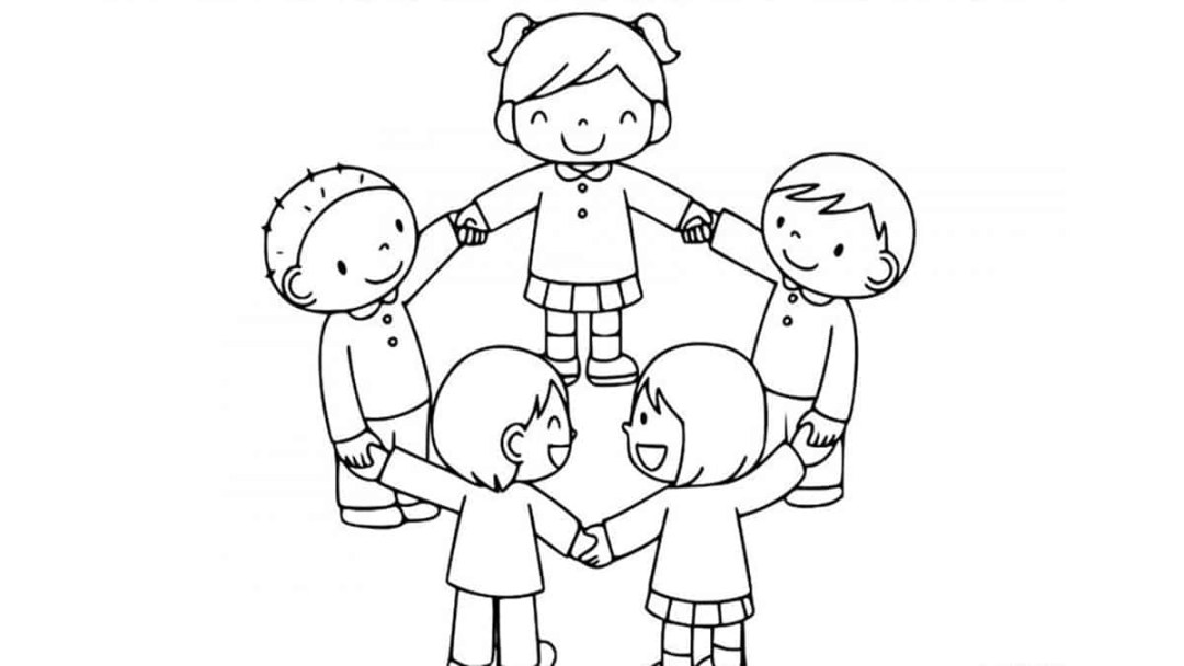 Coloración de la amistad para niños