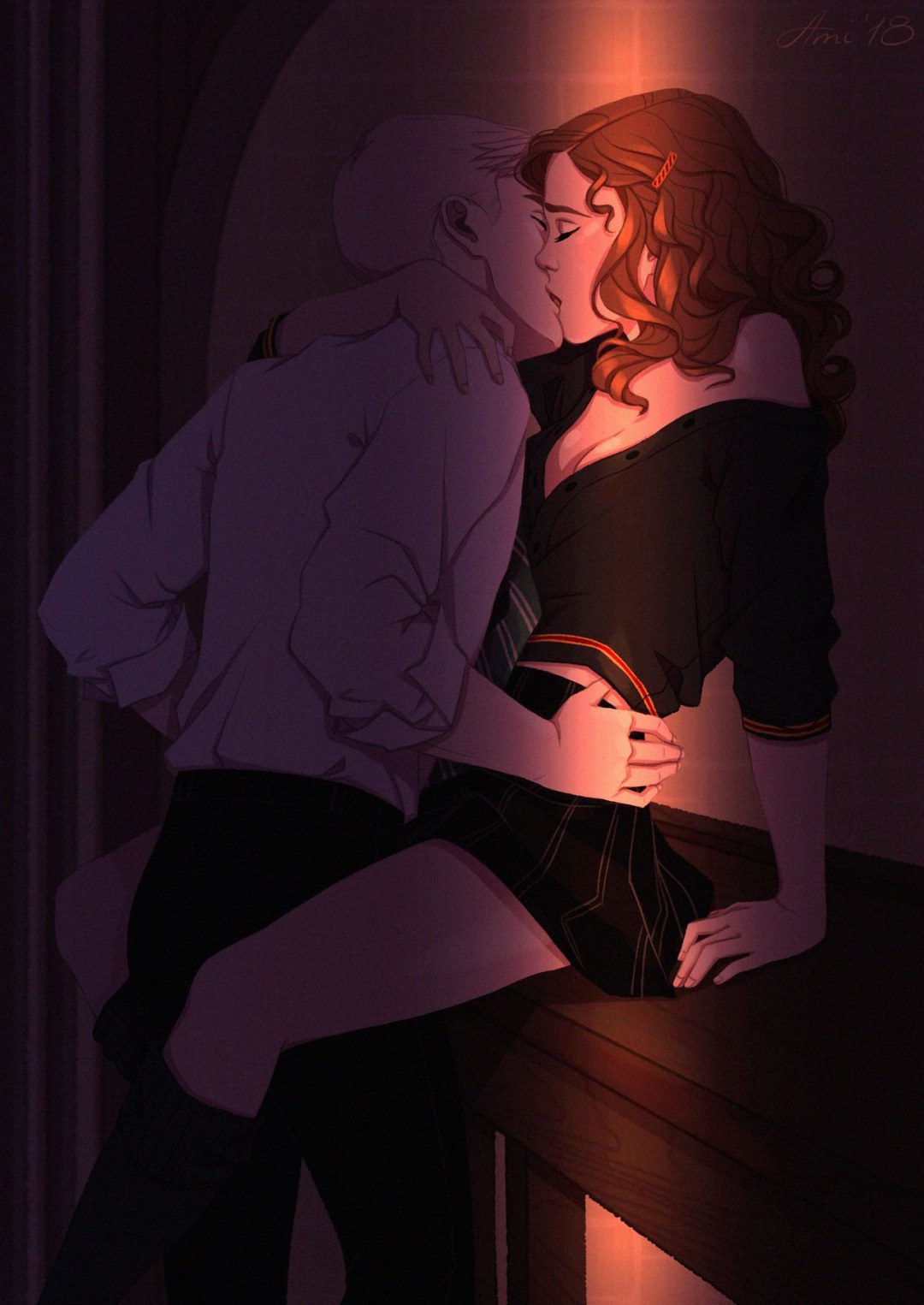 Hermione y Aragogog