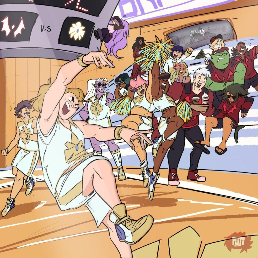 Shira e invencible princesas se besan