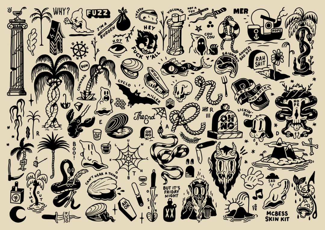 Bocetos de tatuaje retro
