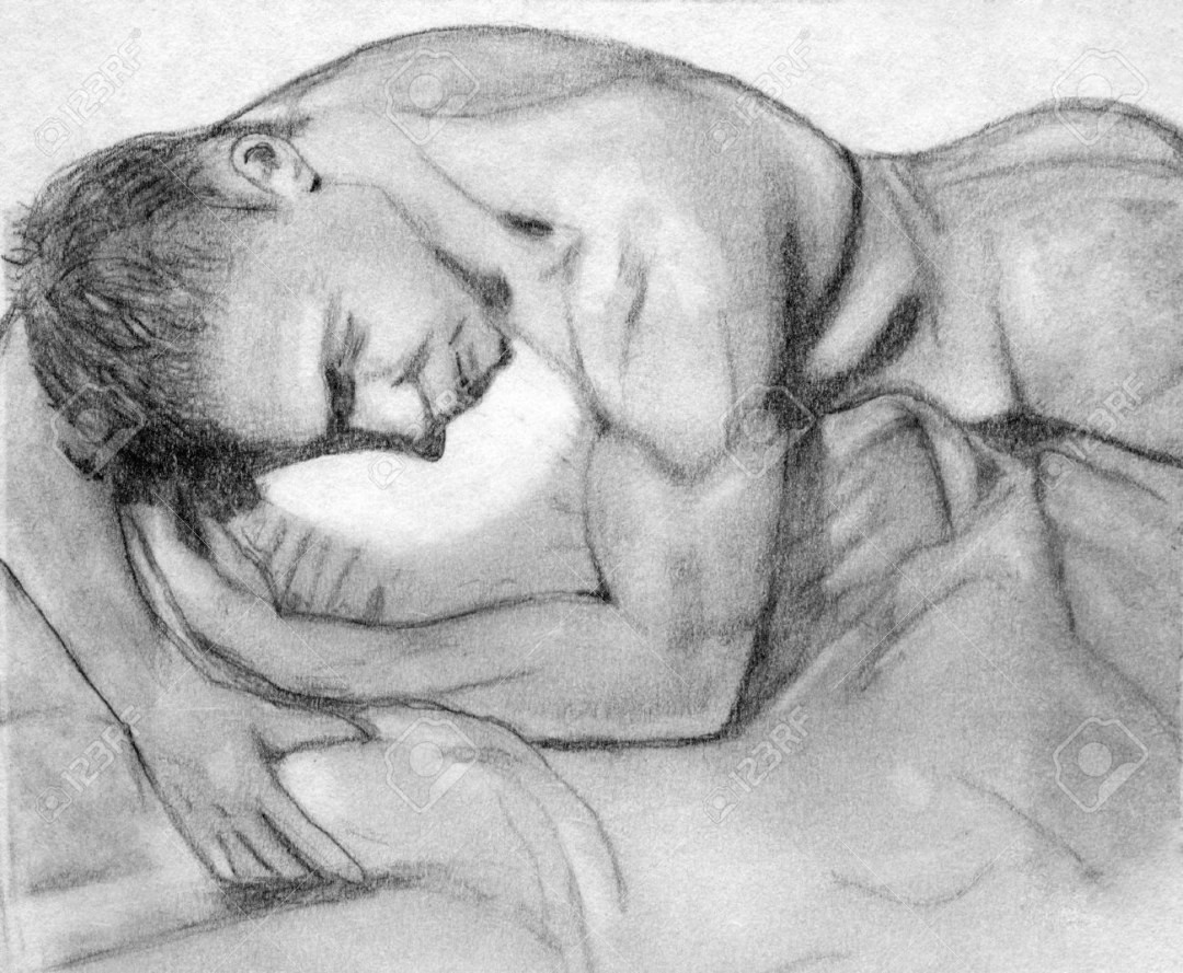 Hombre y mujer con un lápiz del cuerpo