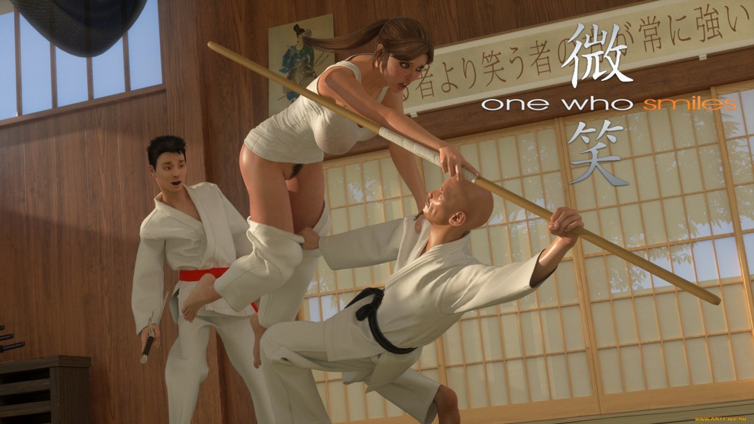 Chica karate desnuda