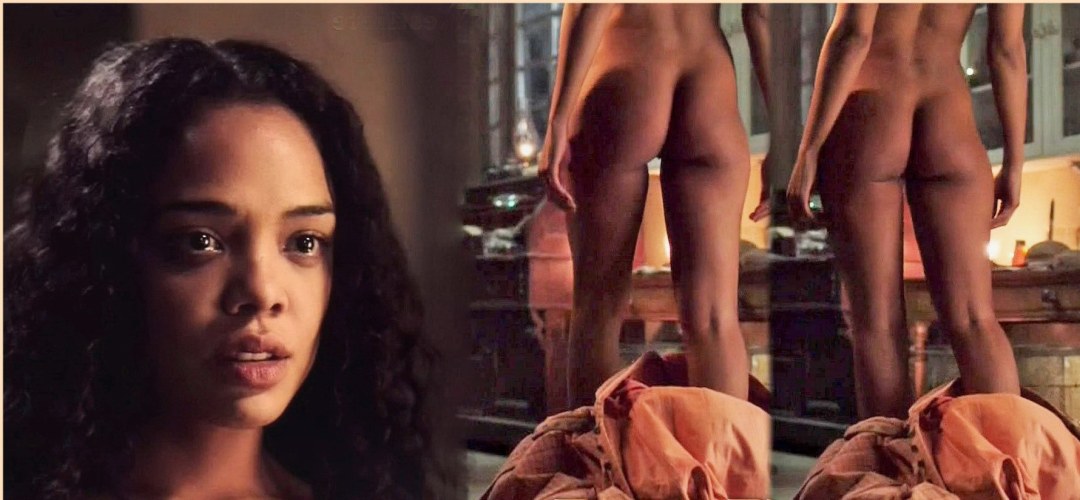 Enjugando a Tessa Thompson desnuda