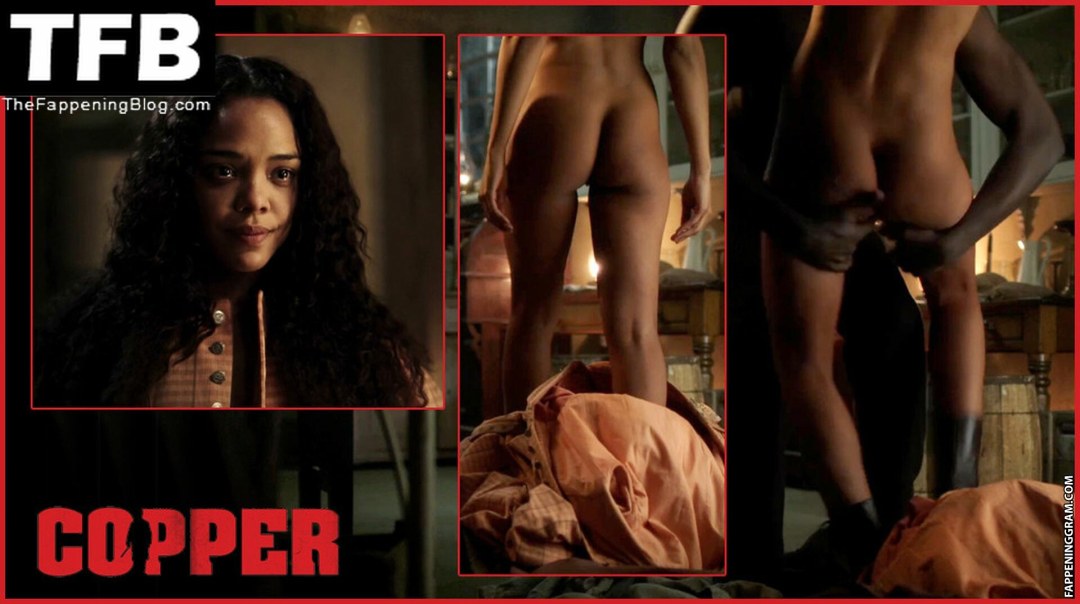 Enjugando a Tessa Thompson desnuda