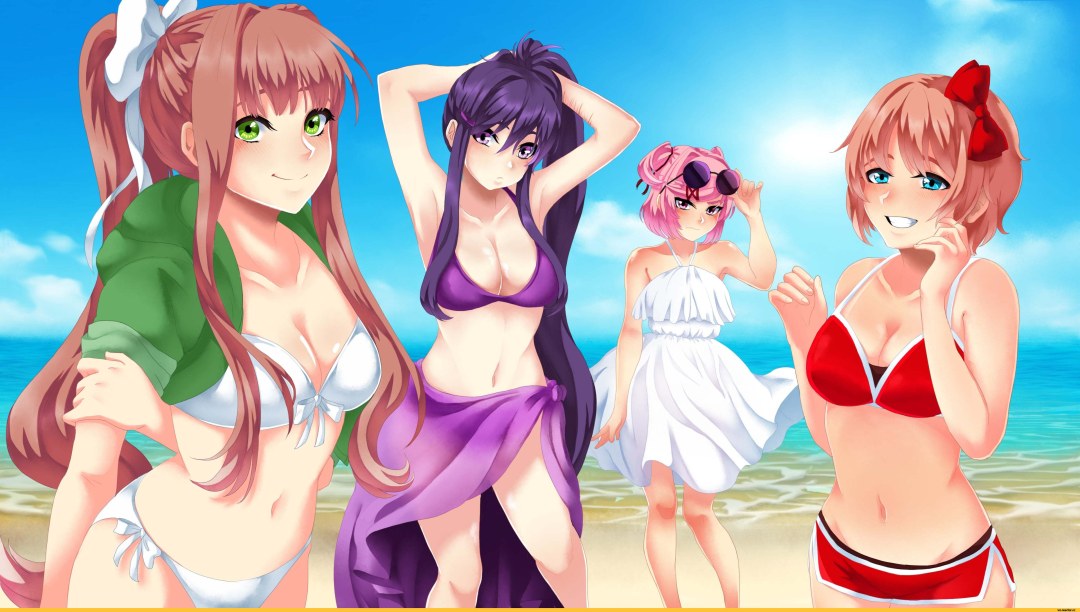 DDLC Mónica en un traje de baño