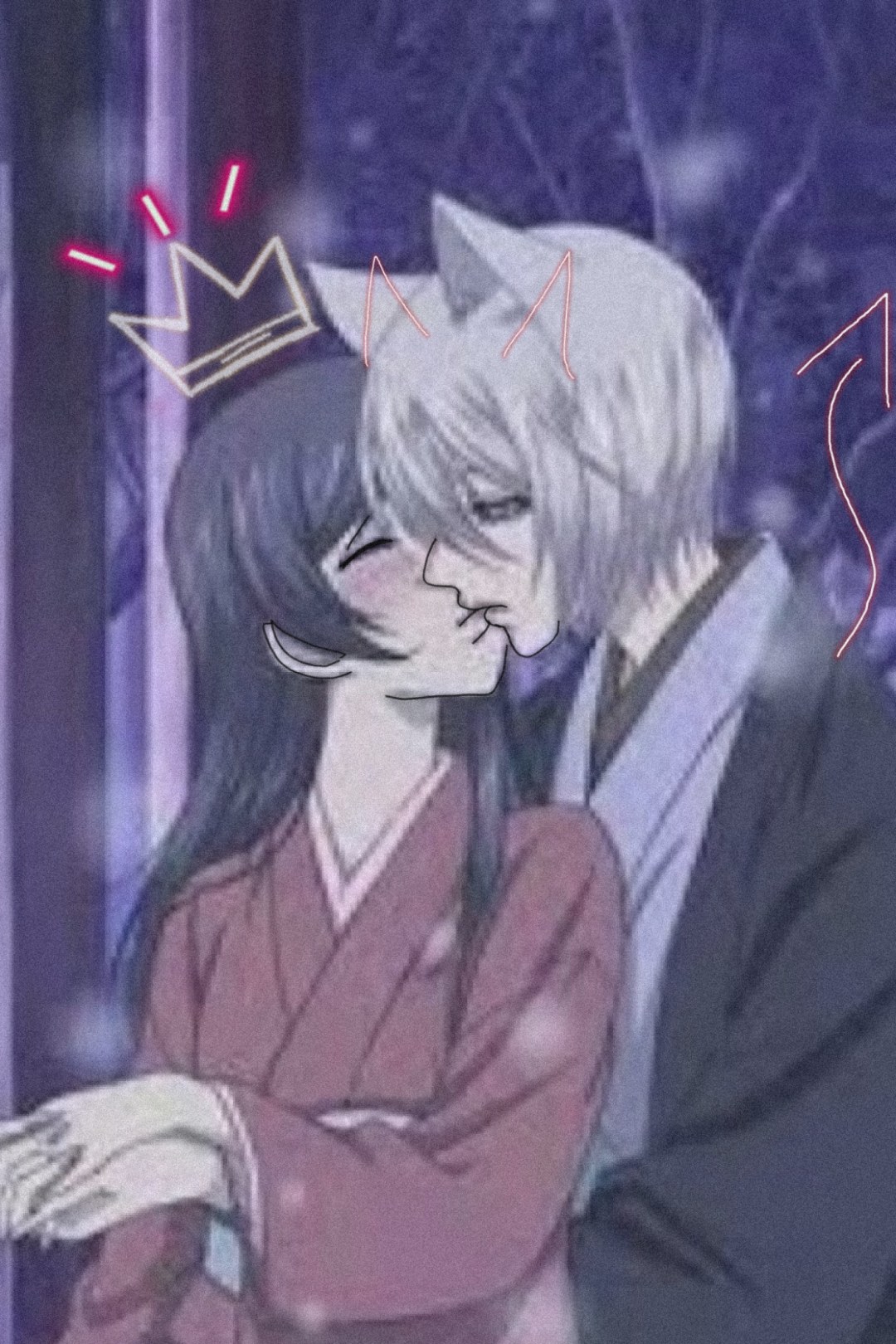 Tomoe y nanami en la cama