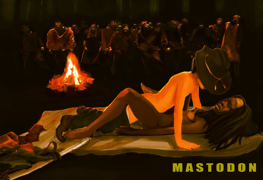 Mishon caminando muerto desnudo