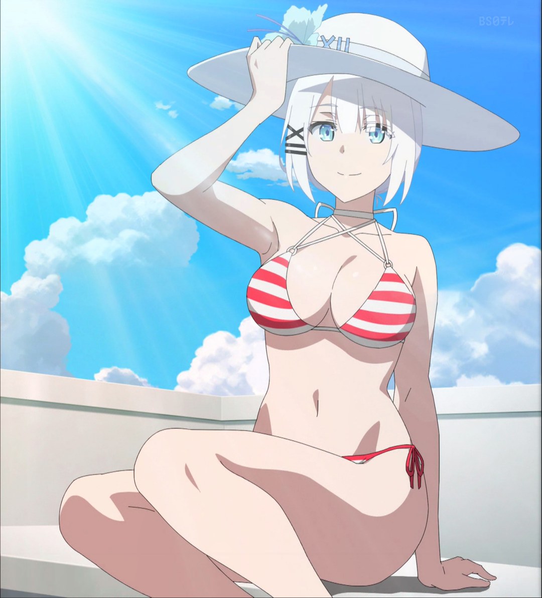 SISTE en un traje de baño de anime detective de anime
