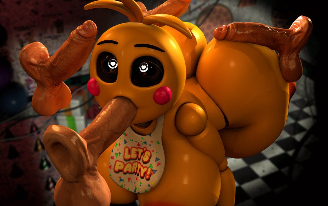 Chika fnaf con un miembro enorme