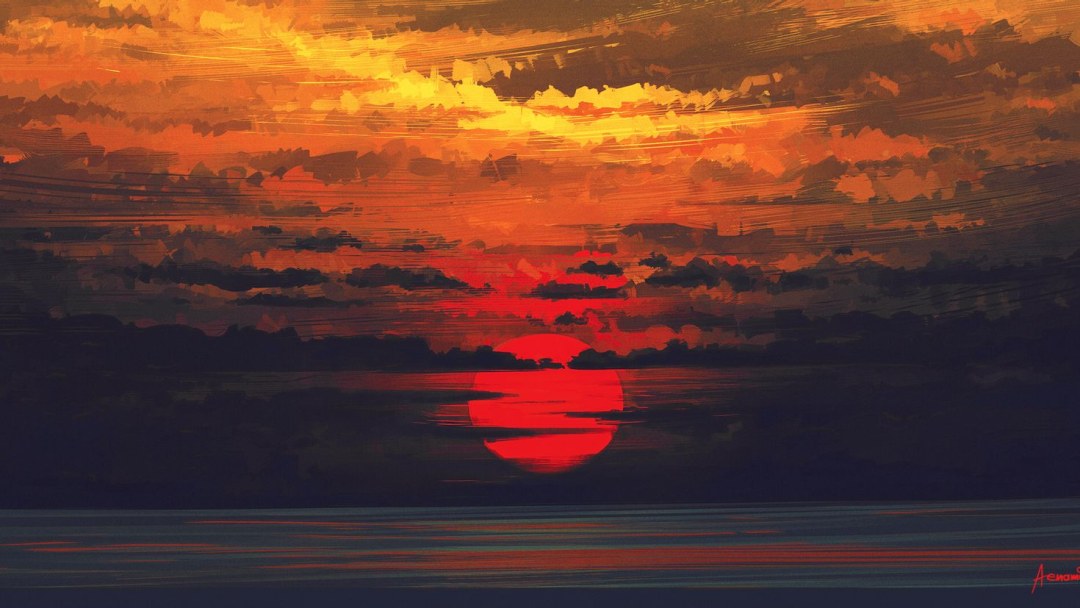 Cielo nocturno sobre el mar