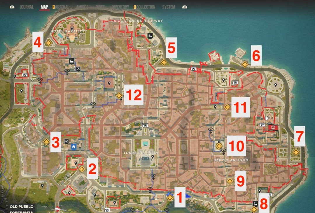 Mapa de la octava temporada Fordnight